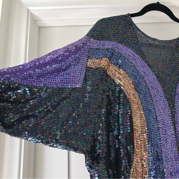 Vintage Sequin Maxi Dress - Picture 8 of 9